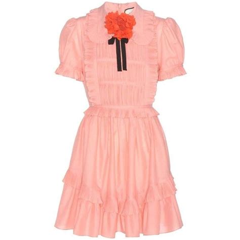 xelenn gucci ruffled cotton dress